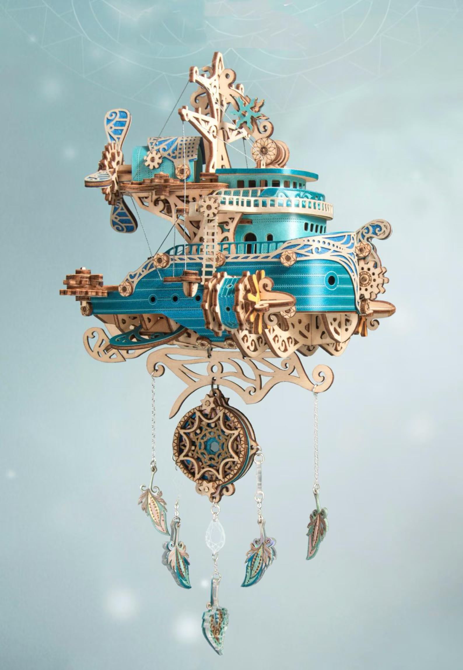 Dudu Steampunk Dreamcatcher Airship – 3D Wooden Puzzle DIY Model