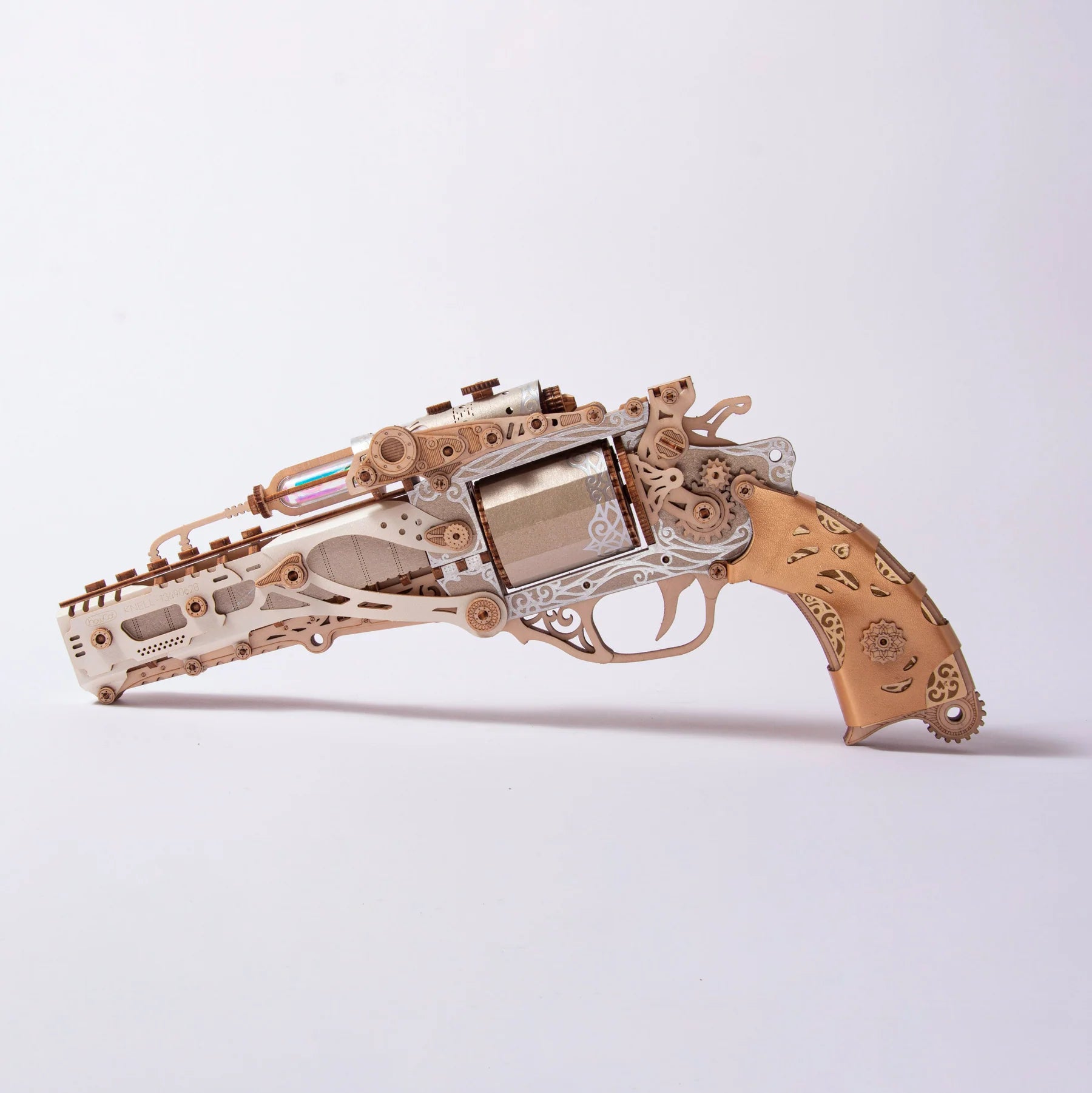 Steampunk revolver - White
