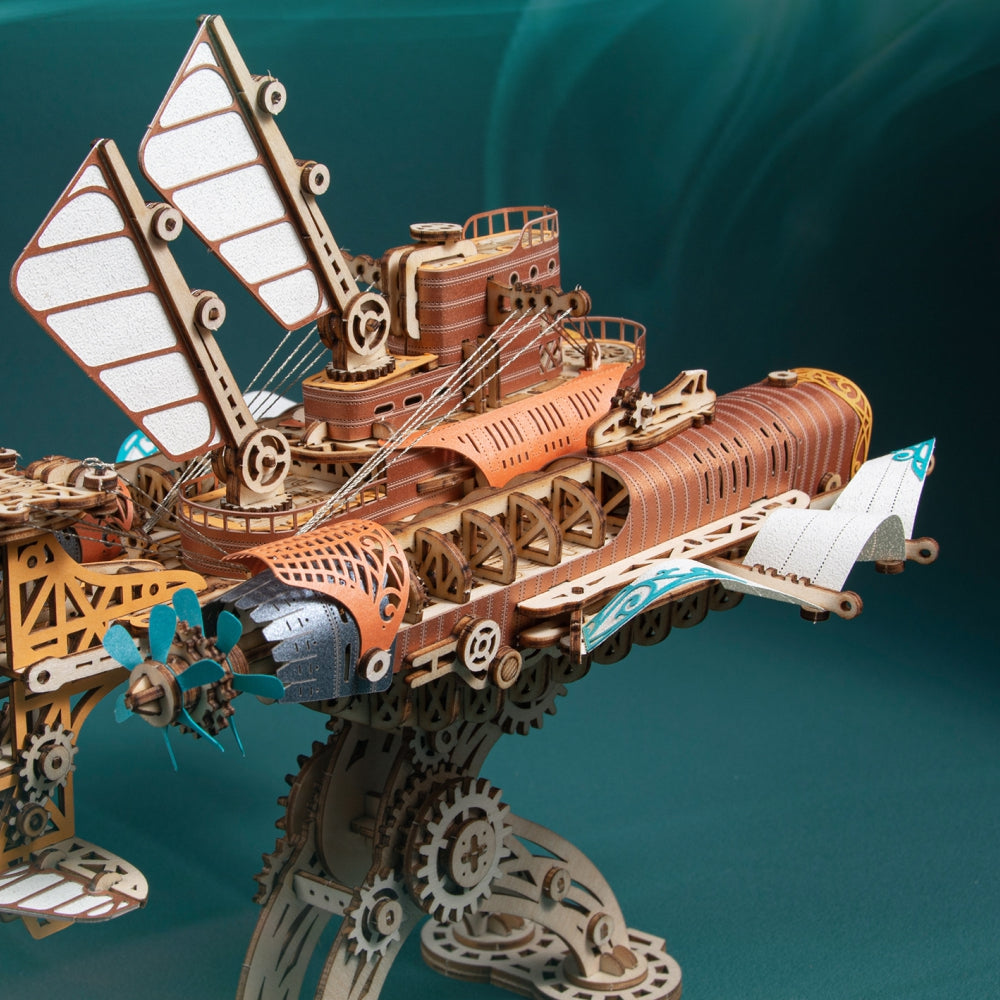 Steampunk Airship – 3D Wooden Puzzle | 20000 Leagues DIY model kit