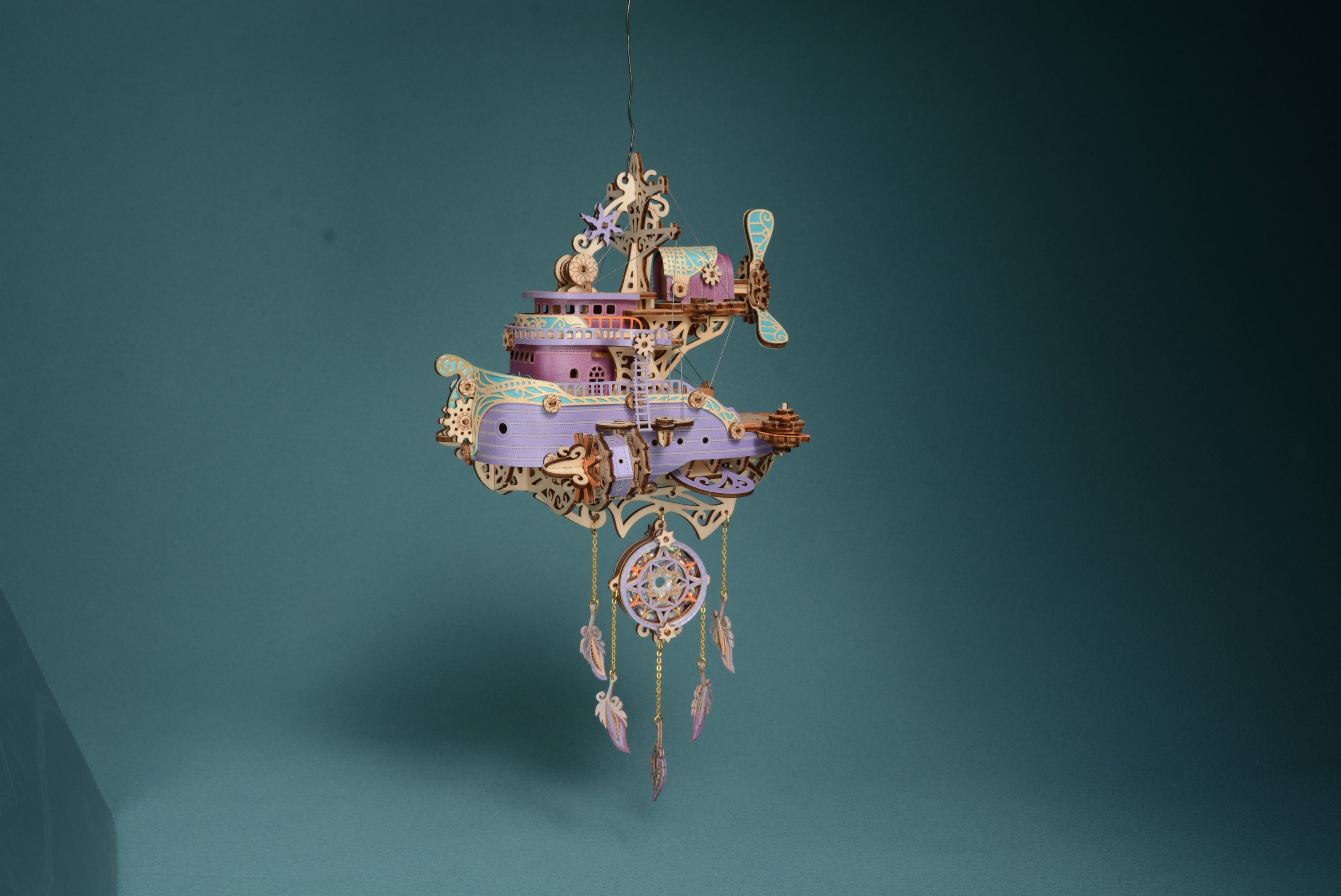 Dudu Steampunk Dreamcatcher Airship – 3D Wooden Puzzle DIY Model